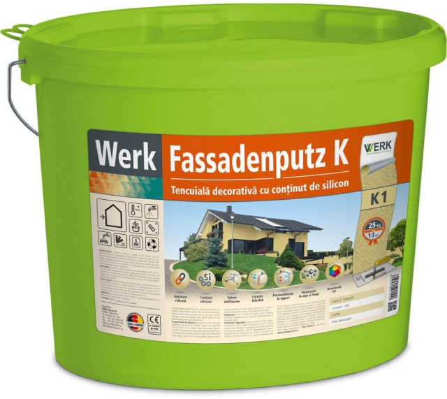 Fassadenputz K1 Tencuială decorativă, aspect granulat, 1mm, 25kg