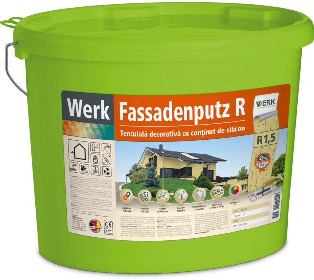 Fassadenputz R1,5 Tencuială decorativă, aspect zgâriat, 1,5mm, 25kg