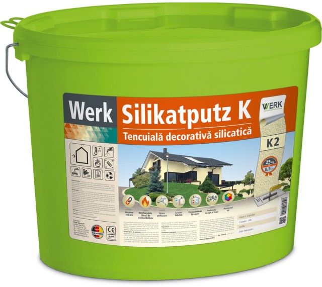 Silikatputz K2 Tencuială decorativă silicatică, 2mm, granulat, 25kg